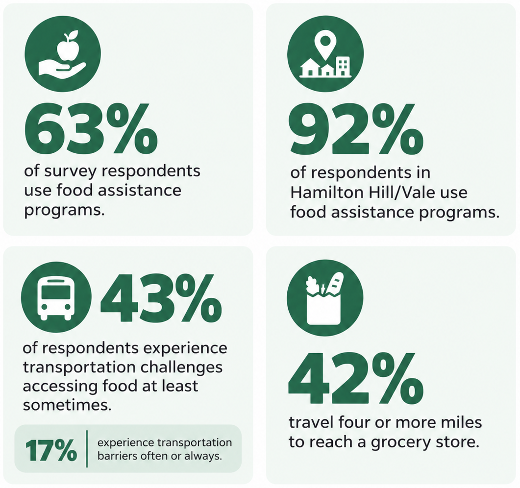 Schenectady County food access survey infographic